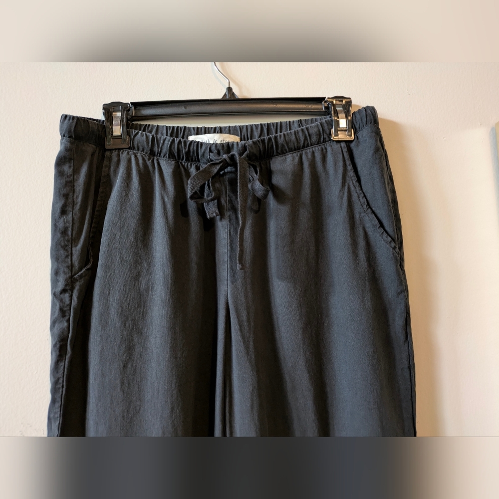 Cloth & Stone Black Chic Joggers with Elastic Waistband & Ankle Cuffs, Sz. Small - Picture 4 of 7